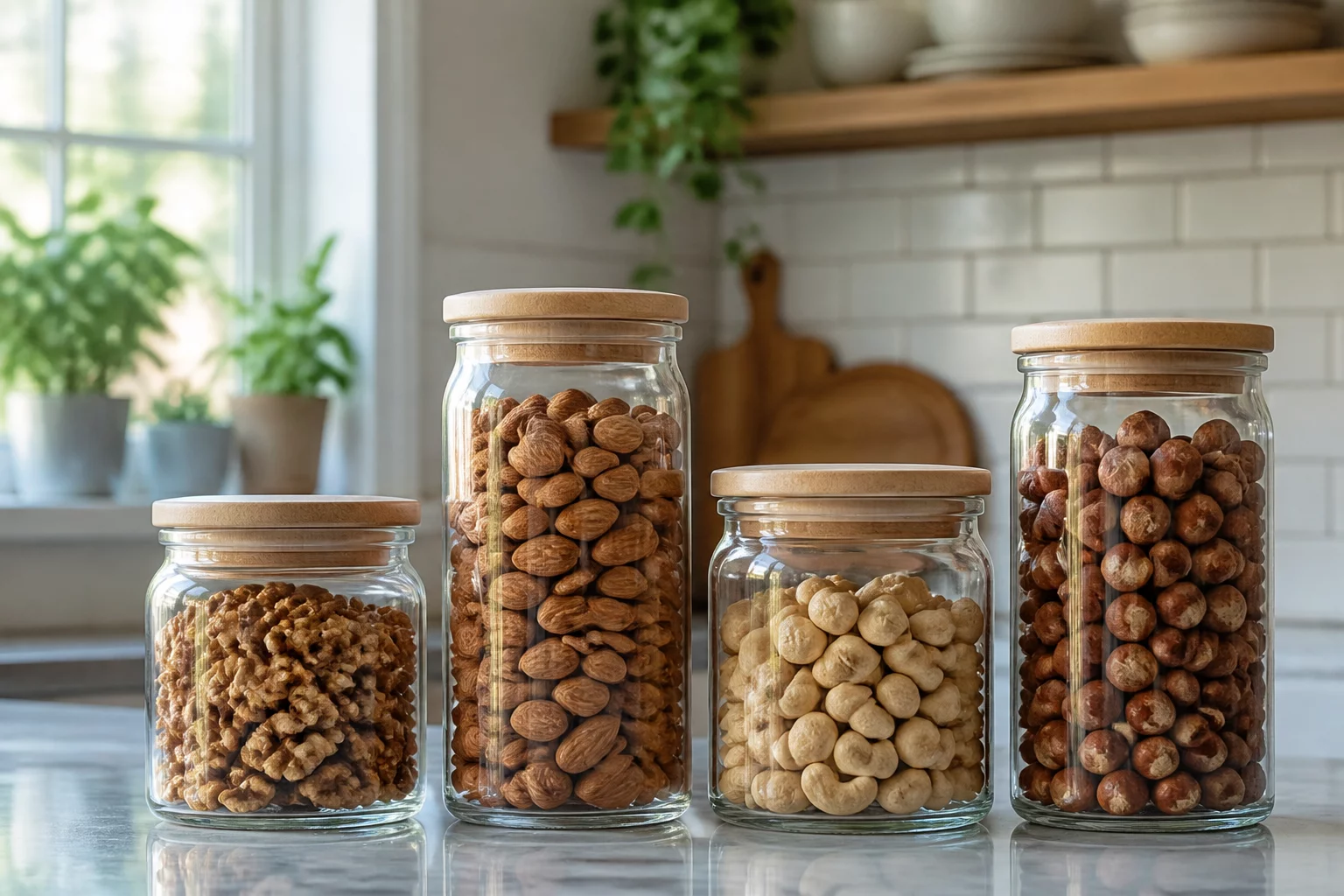 How to Store Nuts properly in artisanal pantry jars